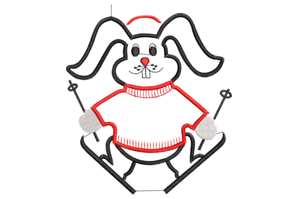 Cute Skating Bunny Embroidery Design Review