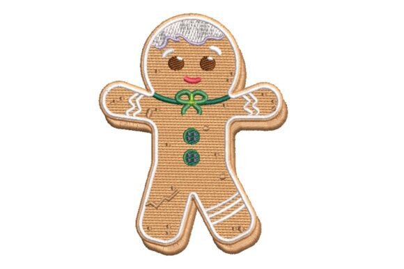 Festive Gingerbread Man with Bow Tie Embroidery Design Review