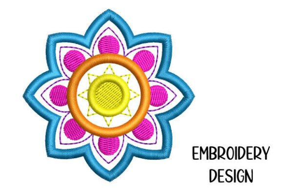 Mandala Circle: A Small Embroidery Motif for Etsy Shops