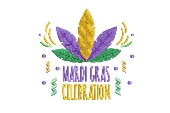 Mardi Gras Feather Design Review for Business Merch