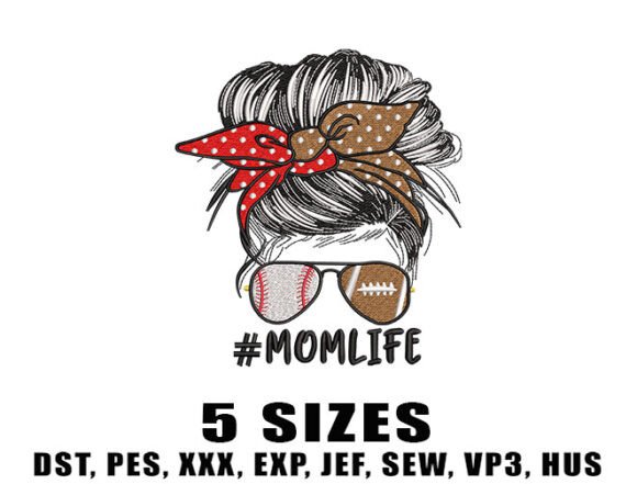 Mom Messy Bun Hair Embroidery Design Review