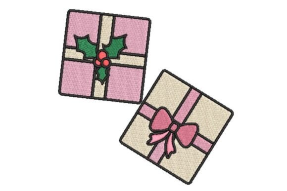 Pink Christmas Presents Embroidery Review