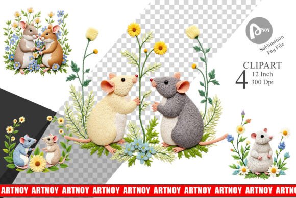 Rat Embroidery Clipart Review for Small Business Merch