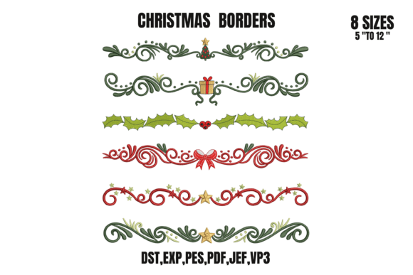 Review: 6 Christmas Borders Embroidery Bundle for Craft Fairs