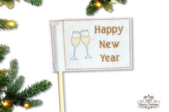 Review: ITH New Year Flag Machine Embroidery for Boutiques