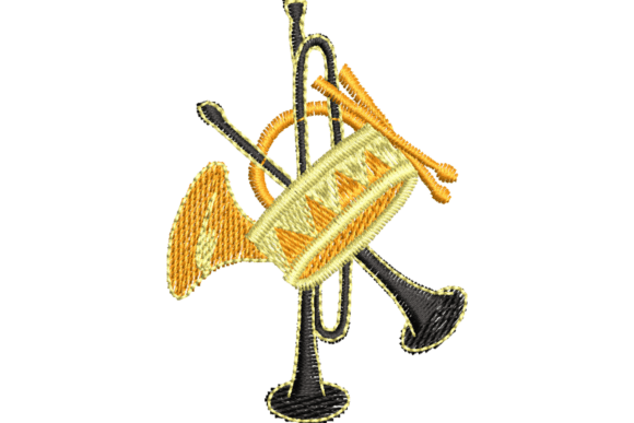 Review: Musical Instruments Embroidery Design for Boutiques