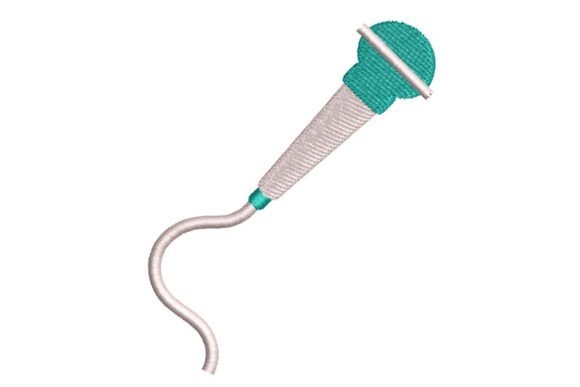 Stylized Microphone Embroidery Design Review